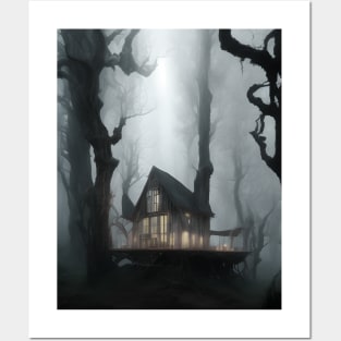 Whispering Cottage in the Darkwood Posters and Art